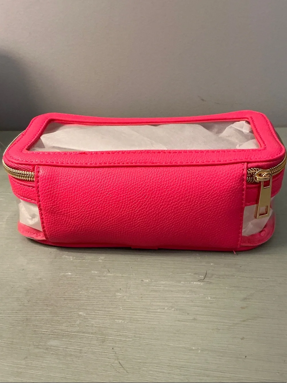 a new day Pink Clear Makeup Travel Case New